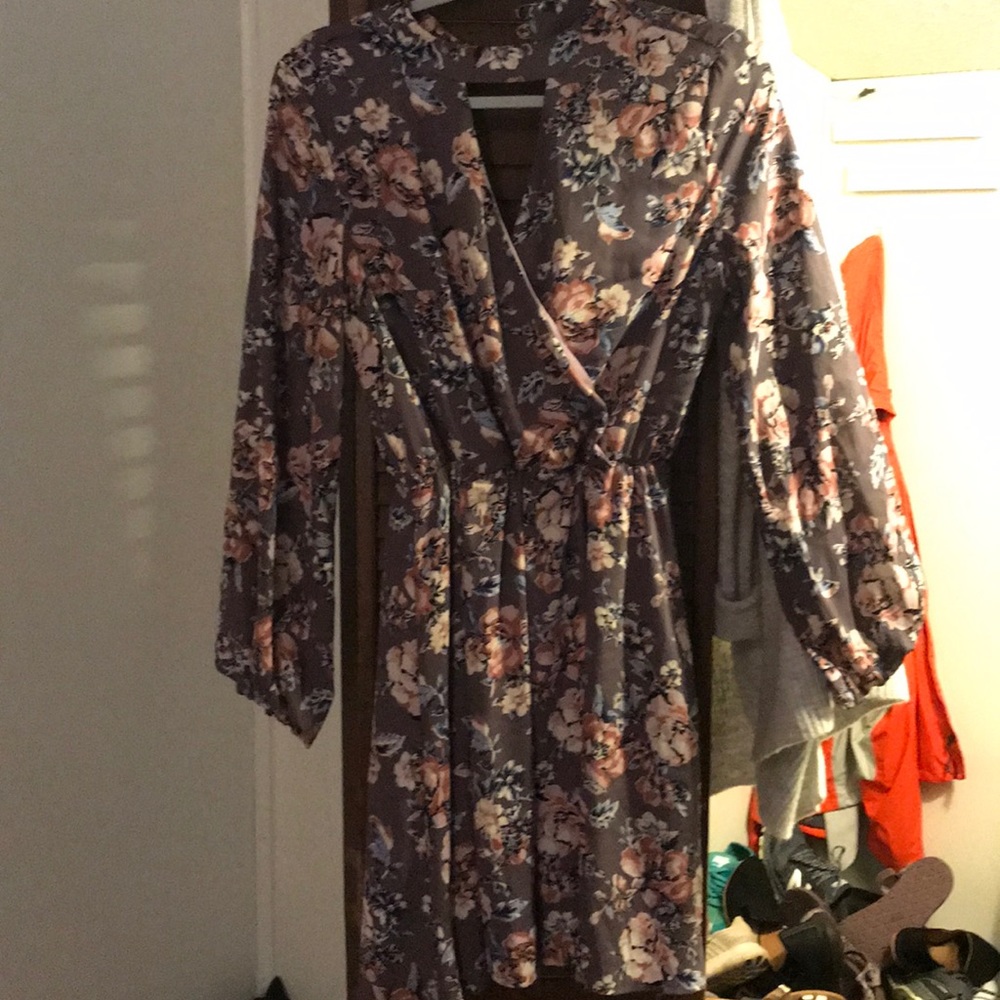 Purple floral dress